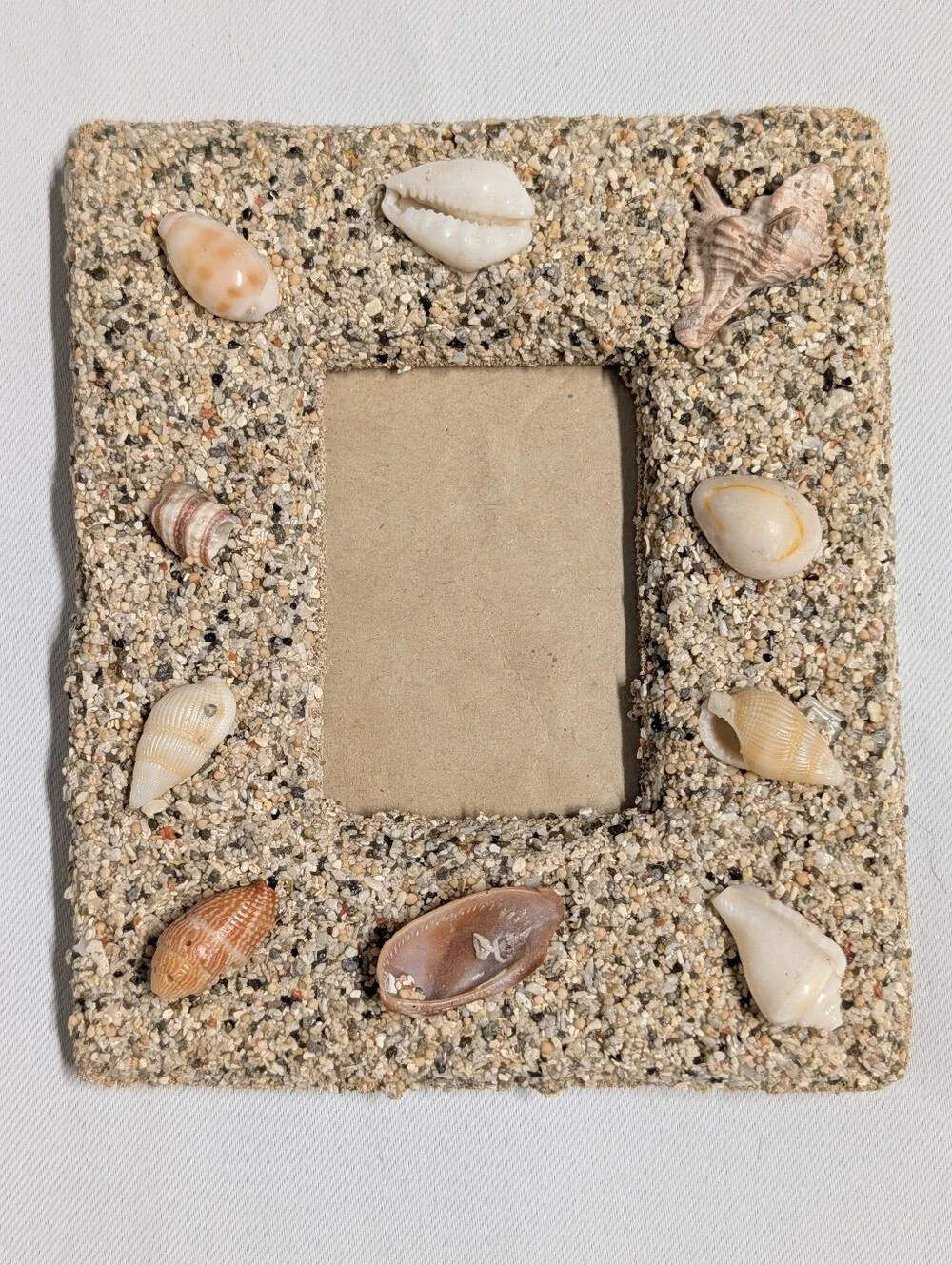 Seashell + Sand Picture Frame Decorative Photo Frame 4.5